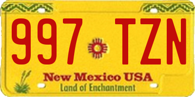 NM license plate 997TZN