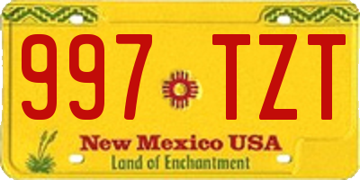 NM license plate 997TZT