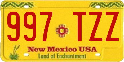 NM license plate 997TZZ