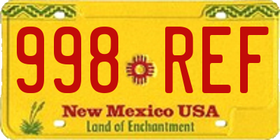 NM license plate 998REF