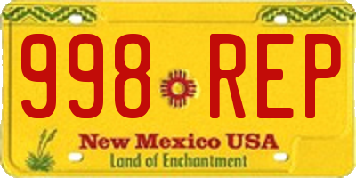 NM license plate 998REP