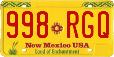 NM license plate 998RGQ