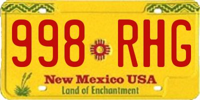 NM license plate 998RHG
