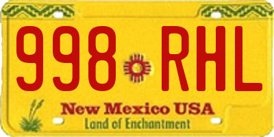 NM license plate 998RHL