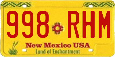 NM license plate 998RHM