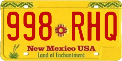 NM license plate 998RHQ