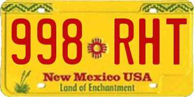 NM license plate 998RHT