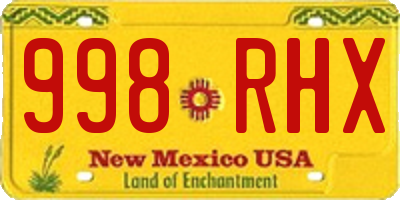 NM license plate 998RHX