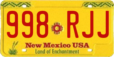 NM license plate 998RJJ