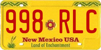NM license plate 998RLC