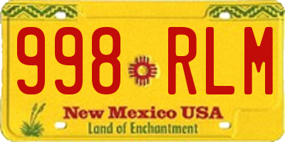 NM license plate 998RLM