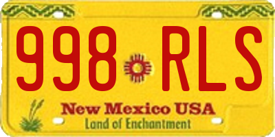 NM license plate 998RLS