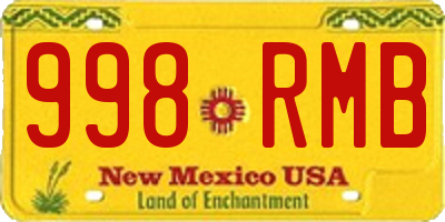 NM license plate 998RMB