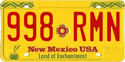NM license plate 998RMN