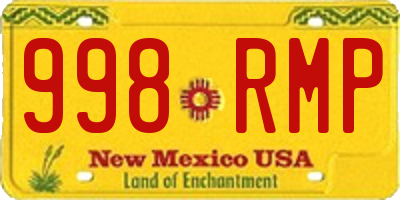 NM license plate 998RMP