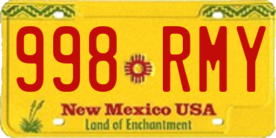 NM license plate 998RMY