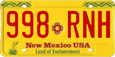 NM license plate 998RNH