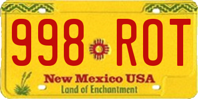 NM license plate 998ROT