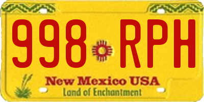 NM license plate 998RPH