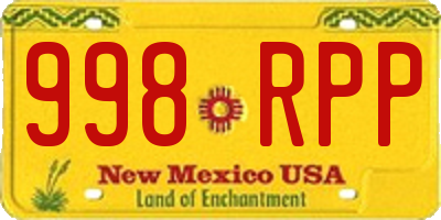 NM license plate 998RPP
