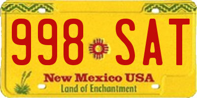 NM license plate 998SAT