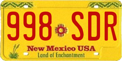 NM license plate 998SDR