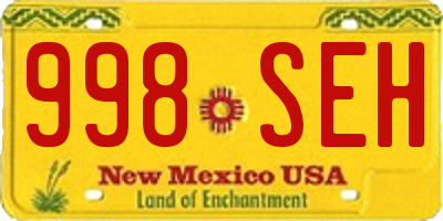 NM license plate 998SEH
