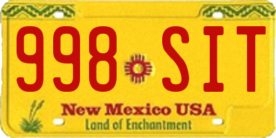 NM license plate 998SIT