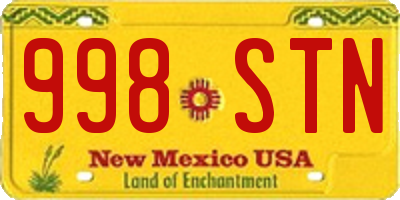 NM license plate 998STN