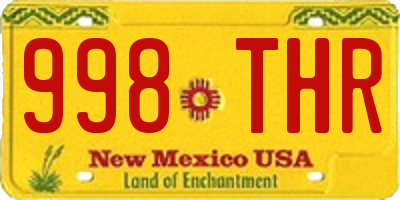 NM license plate 998THR