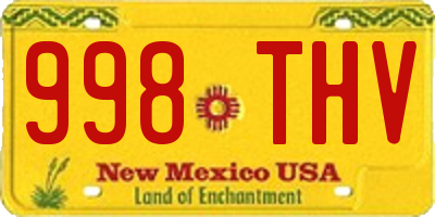 NM license plate 998THV