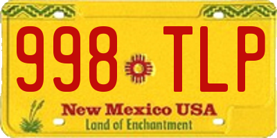 NM license plate 998TLP