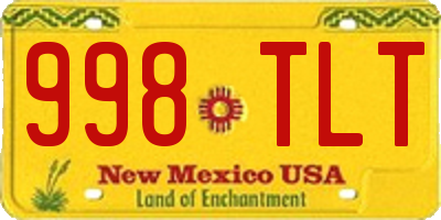 NM license plate 998TLT