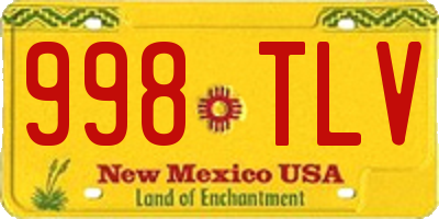 NM license plate 998TLV