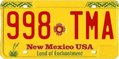 NM license plate 998TMA