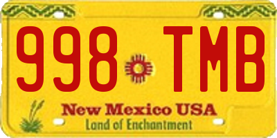 NM license plate 998TMB