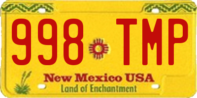 NM license plate 998TMP