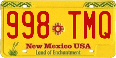NM license plate 998TMQ