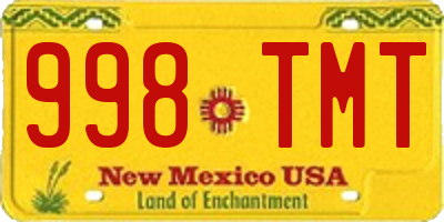 NM license plate 998TMT