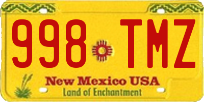 NM license plate 998TMZ
