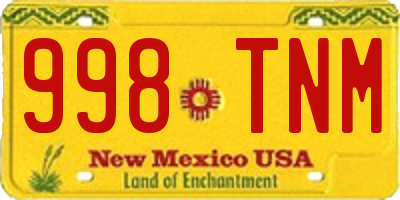 NM license plate 998TNM