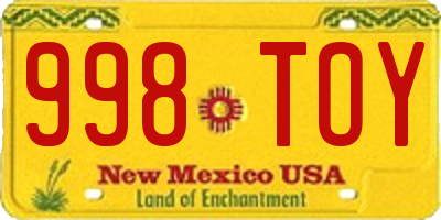 NM license plate 998TOY