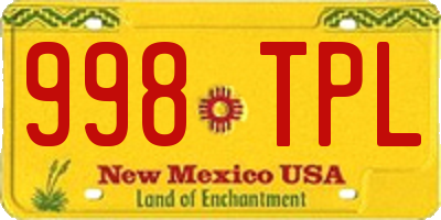 NM license plate 998TPL