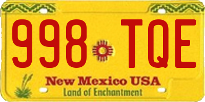NM license plate 998TQE