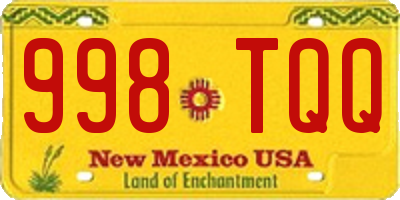 NM license plate 998TQQ