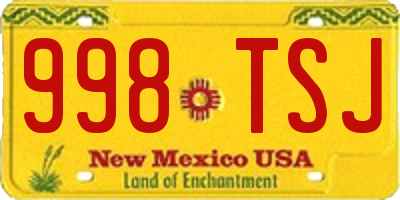 NM license plate 998TSJ