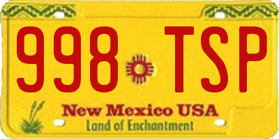 NM license plate 998TSP