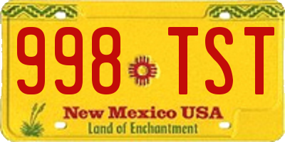 NM license plate 998TST