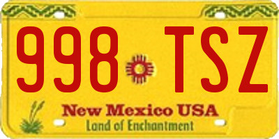 NM license plate 998TSZ