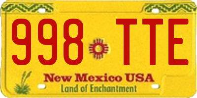 NM license plate 998TTE